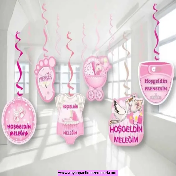 Hoş Geldin Bebeğim Temalı Tavan Sarkıt